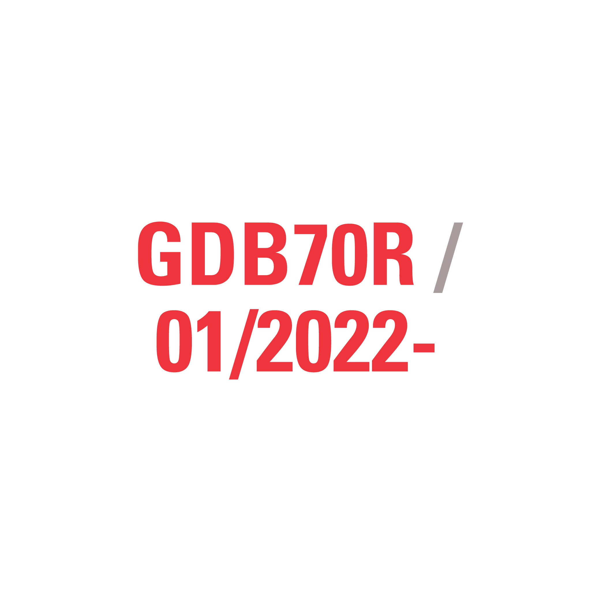 GDB70R 01/2022-